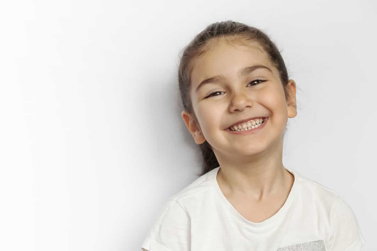 young girl smiling